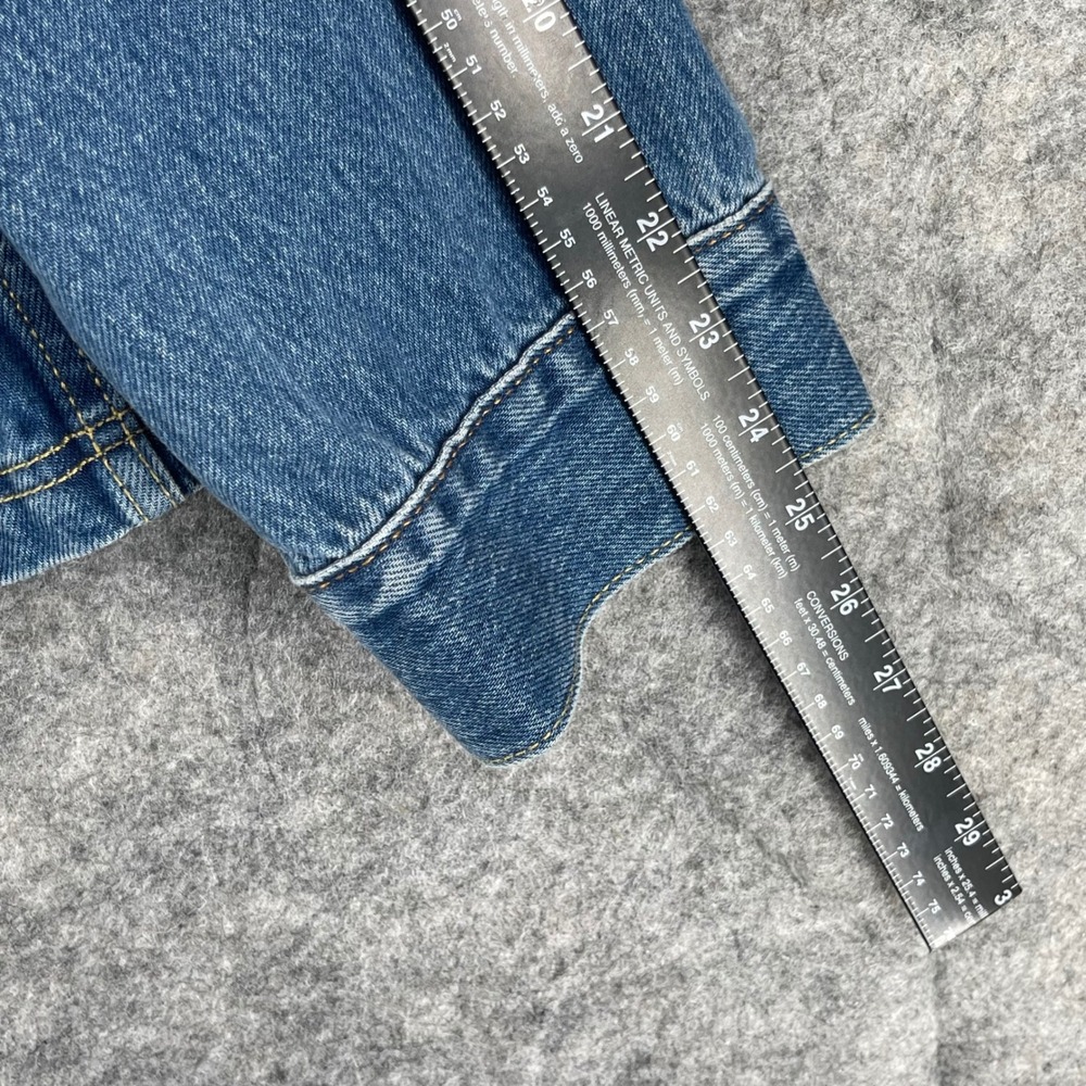 Levis East Port Chore Jacket Men L Blue Denim Corduroy Collar Relaxed 002WW0000 - Picture 10 of 16